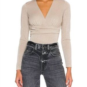 Heartloom Cream Long Sleeve V-Neck Top